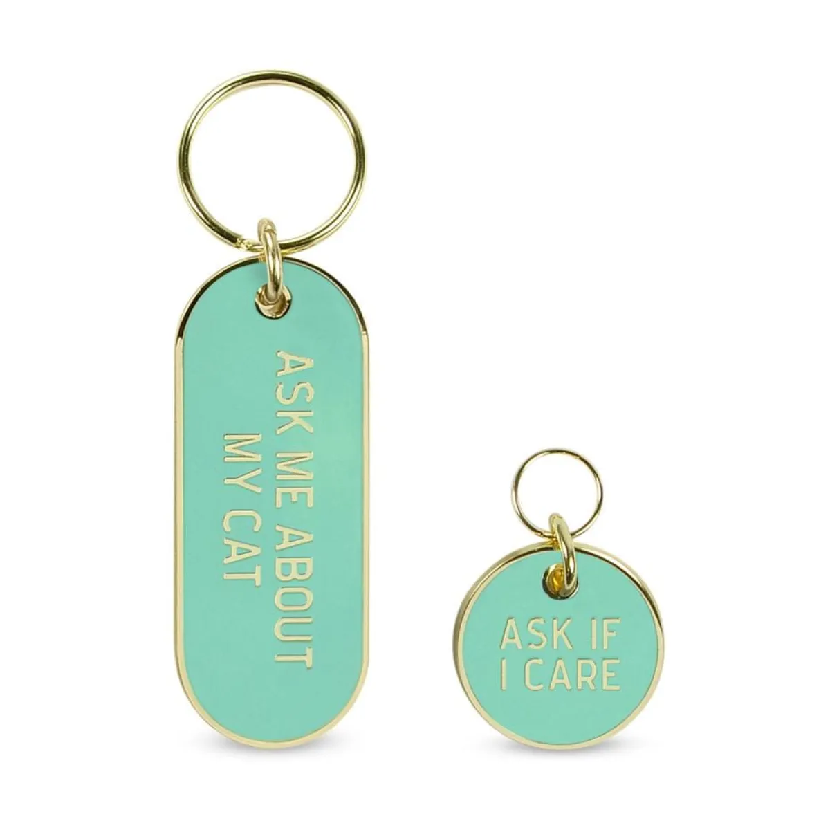 Cats>Genuine Fred KEYCHAIN + CAT TAG SET