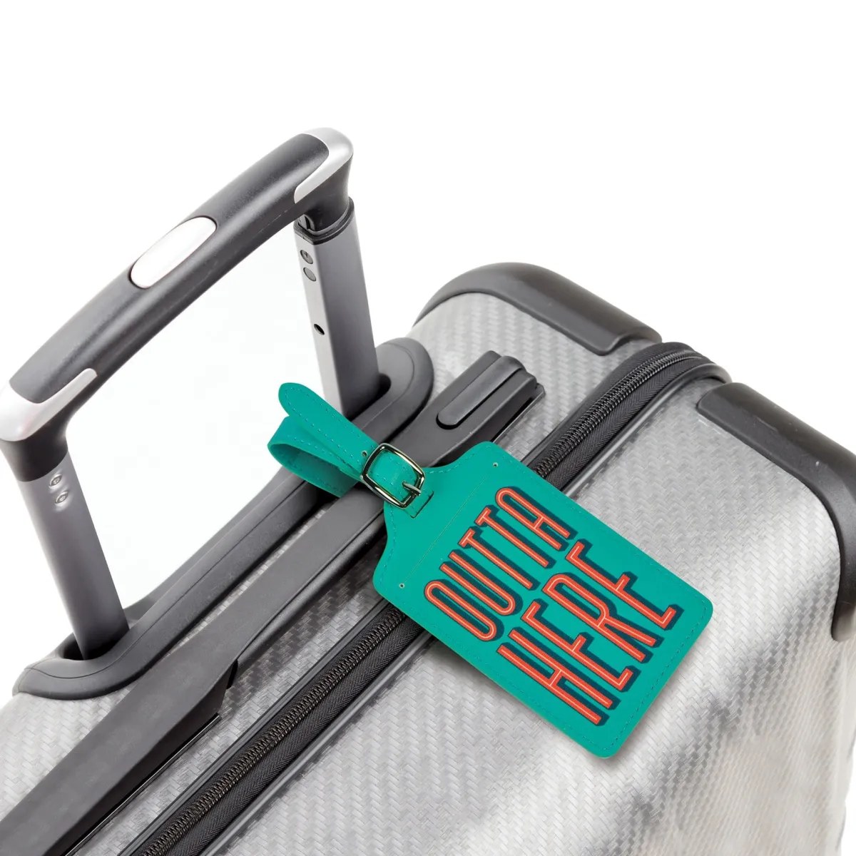 Passports | Luggage Tags>Genuine Fred LUGGAGE TAG: OUTTA HERE