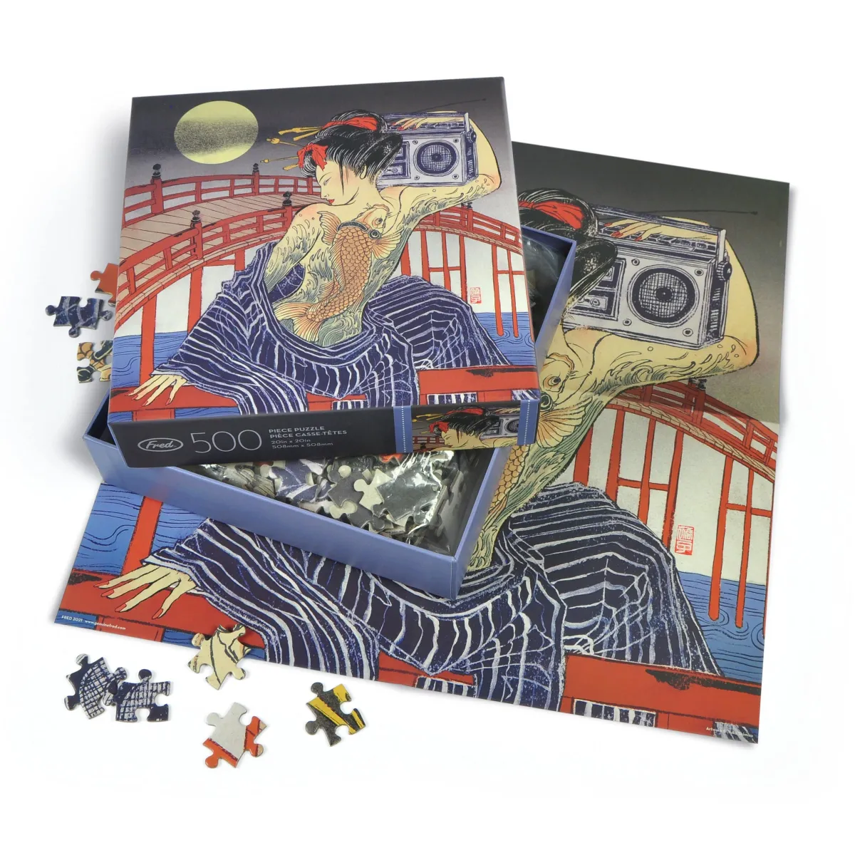 500-Piece Puzzles>Genuine Fred 500 PIECE PUZZLE: TAIKO-BASHI