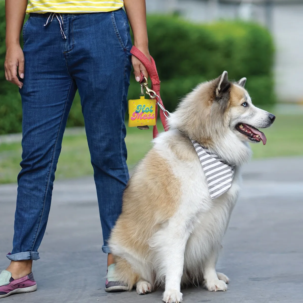 Dogs>Genuine Fred POOP BAG HOLDER: HOT MESS