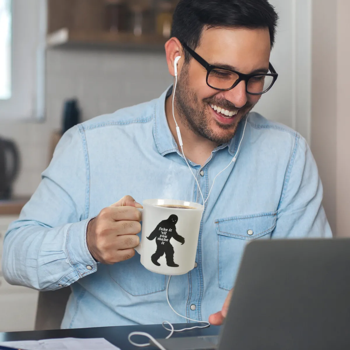 Mugs | Shop All Table>Genuine Fred "FAKE IT" MUG